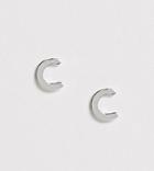Kingsley Ryan Sterling Silver C Initial Stud Earrings - Silver