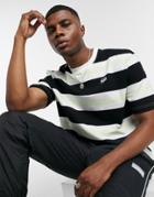 Puma Downtown Stripe T-shirt In Black And White