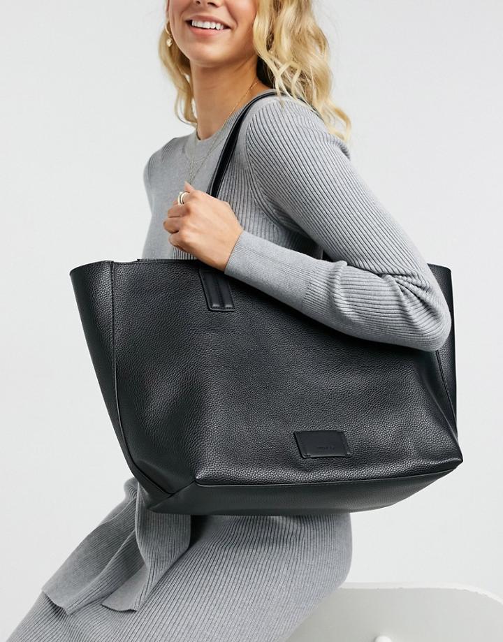 Mango Shopper In Black