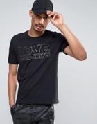 Love Moschino Silver Foil Logo Print T-shirt - Black