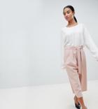 Asos Design Petite Mix & Match Culotte With Tie Waist - Pink