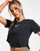 Nike Training One Dri-fit Cropped Top In Black