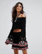 Rahicali Poppy Smocked Top Co-ord - Black