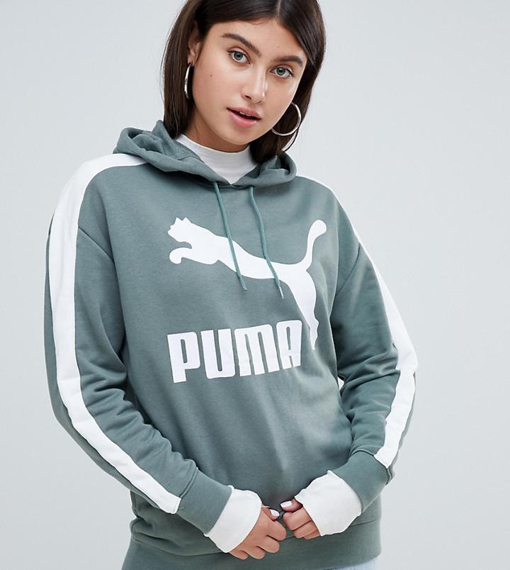 Puma Classics Logo Green Hoody - Green