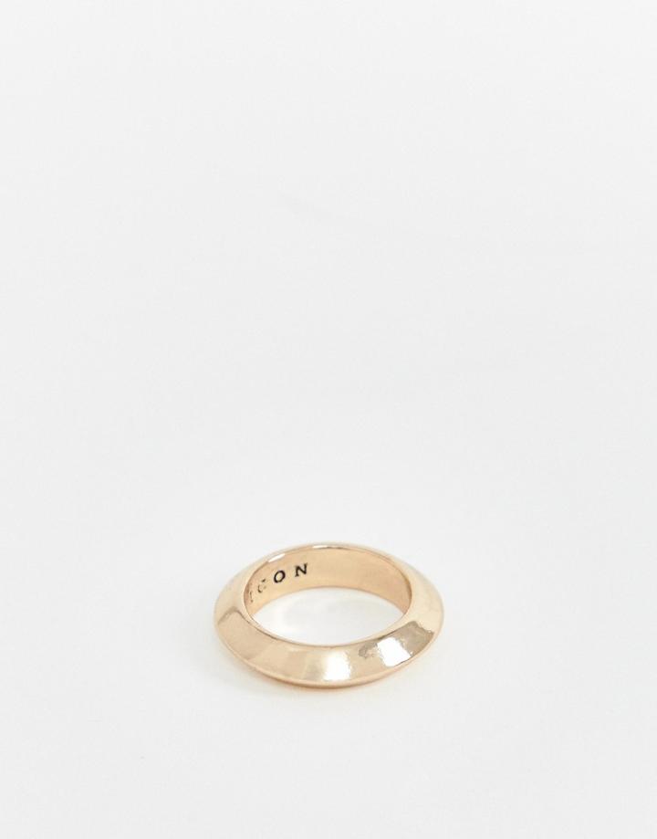 Icon Brand Gold Band Ring - Gold