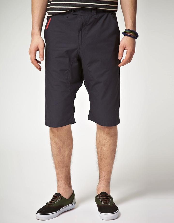 55dsl Pitboss Drop Crotch Chino Shorts - Gray