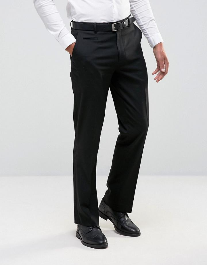 Asos Design Straight Pants In Black