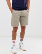 Only & Sons Chino Short In Stone With Embroidered Flamingos - Stone