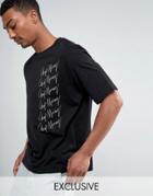 Cheap Monday Boxer T-shirt Logo Repeat - Black