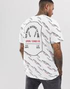Night Addict Back Print T-shirt In Oversized Fit - White