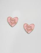 Asos Design Hen Team Bride Stud Earrings - Gold