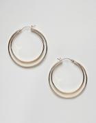 Missguided Small Double Hoop Gold Earrings - Gold