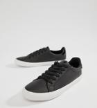 Asos Design Dustin Lace Up Sneakers In Black