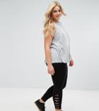 New Look Curve Lace Up Side Legging - Black