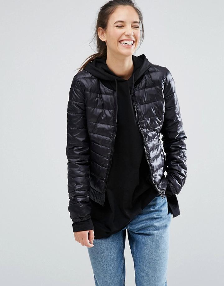 Only Padded Bomber Jacket - Black