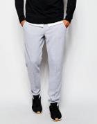 Asos Skinny Joggers In Pique Fabric - Light Gray