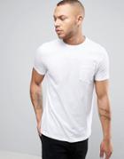 Asos Crew Neck T-shirt With Pocket In White - White