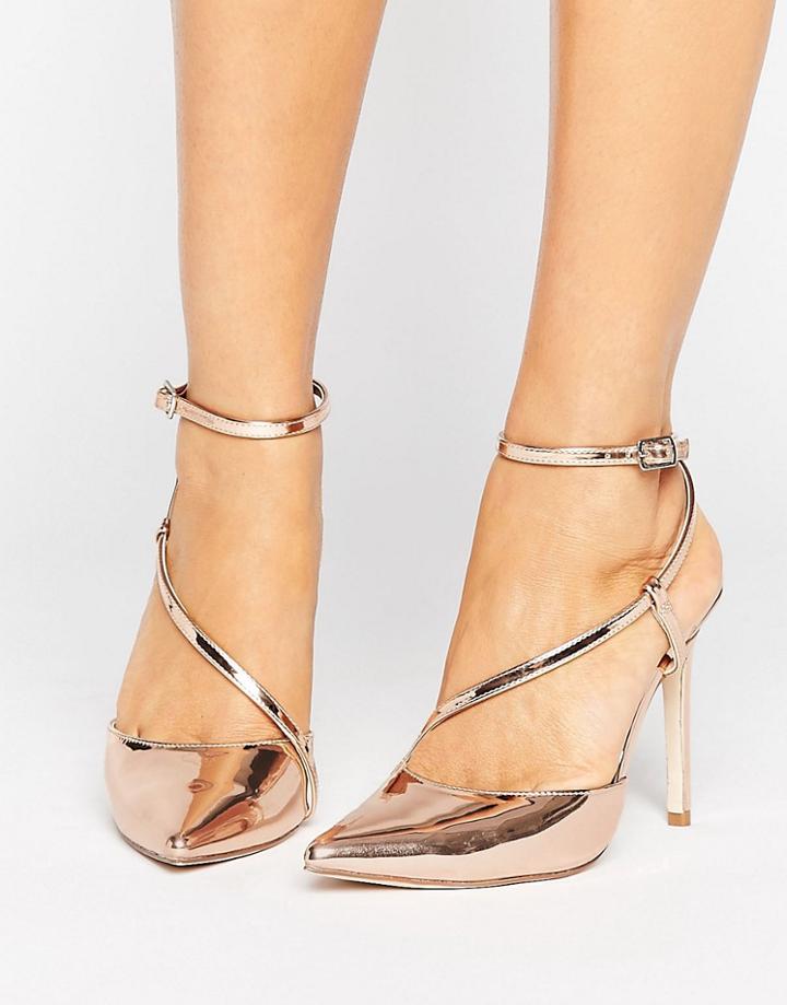 Asos Poker Asymmetric Heels - Gold