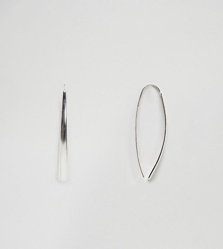 Kingsley Ryan Sterling Silver Stick Through & Through Earrings - Silver