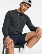 Polo Ralph Lauren Polo Player Logo Long Sleeve Top In Black Heather