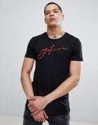 Good For Nothing Muscle Script Logo T-shirt In Black - Black