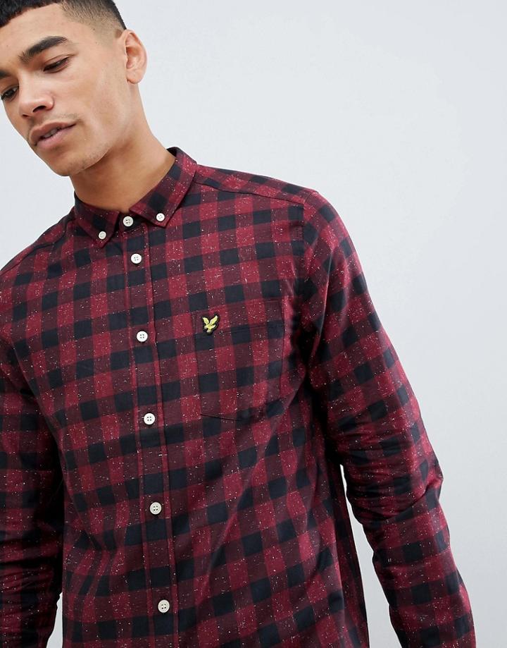 Lyle & Scott Flecked Check Shirt - Red