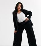 Unique 21 Hero Plus Relaxed Wide Leg Pants In Shimmer Two-piece-black