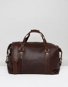 Lyle & Scott Leather Carryall - Brown