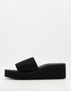 Truffle Collection Casual Heeled Mules In Black