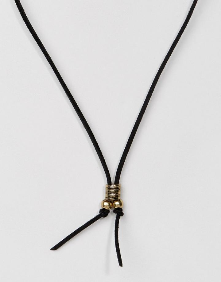 Classics 77 Suedette Necklace In Black - Black