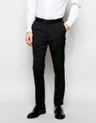 Asos Slim Suit Pants With Stretch In Black - Black