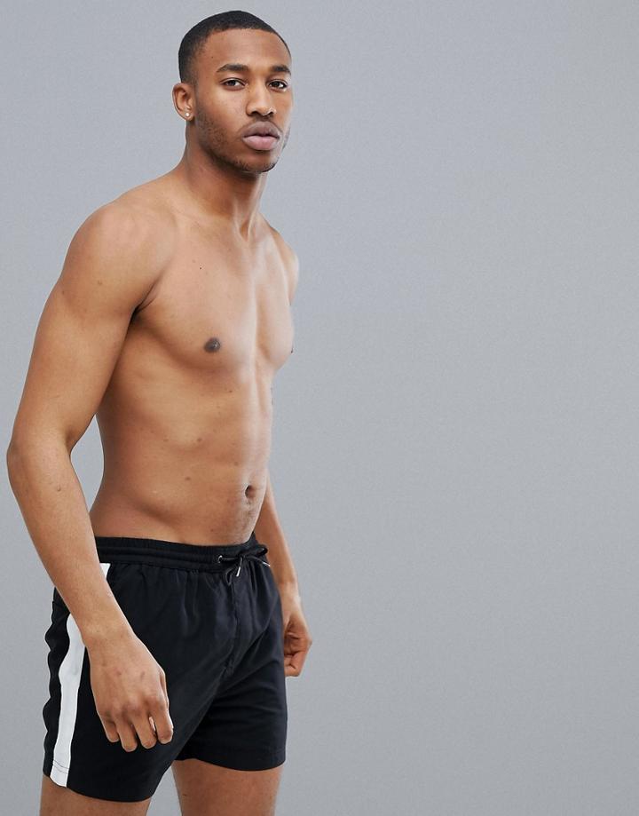 Another Influence Side Stripe Swim Short - Black