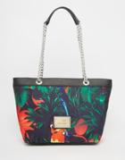 Love Moschino Tropical Print Canvas Shopper Bag - 0