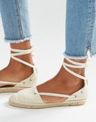 New Look Ghillie Espadrille - Cream
