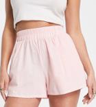 Missguided Petite Linen Look Shorts In Peach-orange