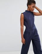 Alter Frill Neck Shirt - Navy