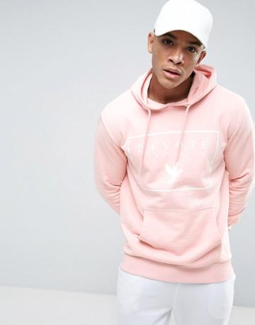 Devote Dove Print Hoodie - Pink