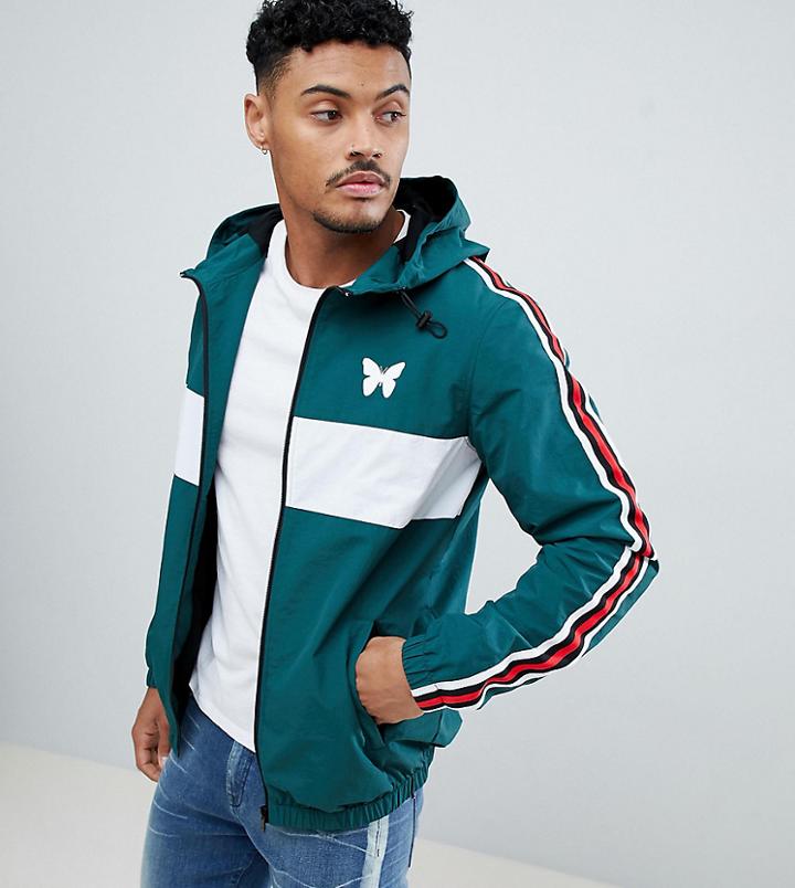 Good For Nothing Windbreaker In Green With Side Stripe Exclusive To Asos - Green