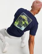 Columbia Pikewood Graphic Back Print T-shirt In Navy