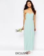 Tfnc Wedding Bandeau Chiffon Maxi Dress - Morning Mist