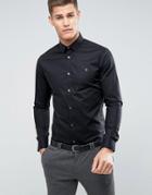 Farah Slim Long Sleeve Smart Shirt - Black