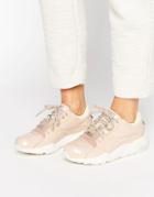 Puma R698 Patent Nude Sneakers - Gold