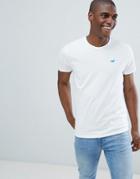 Hollister Solid Core Crew Neck T-shirt With Seagull Logo Slim Fit In White - White