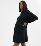 Asos Design Maternity Hoodie Sweat Mini Dress