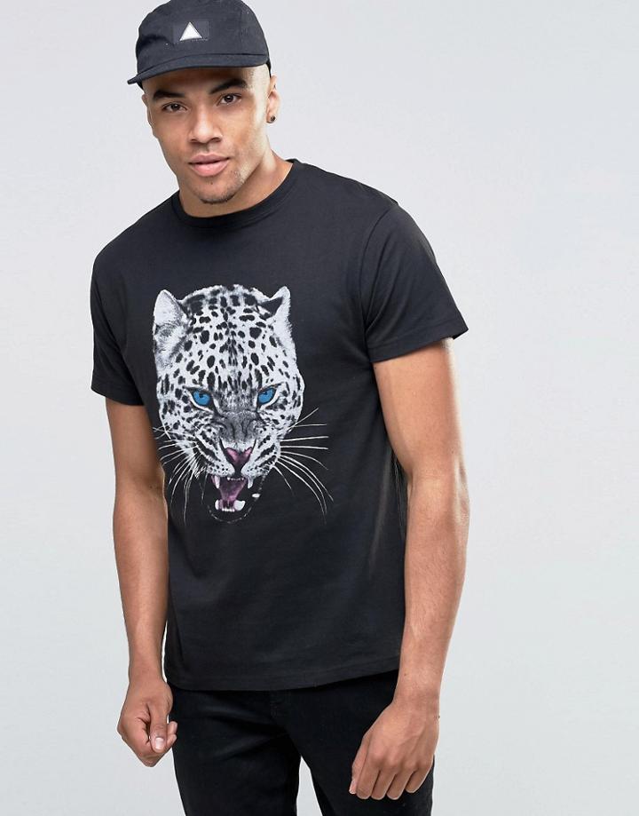 D-struct Snow Leopard T-shirt - Black