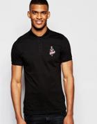 Love Moschino Polo Tattoo Emblem Short Sleeve - Black