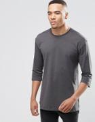 Jack And Jones 3/4 Sleeve T-shirt - Raven