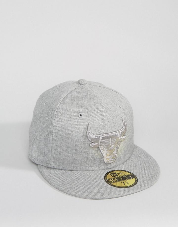New Era 59fifty Cap Fitted Toronto Raptors In Heather Gray - Gray