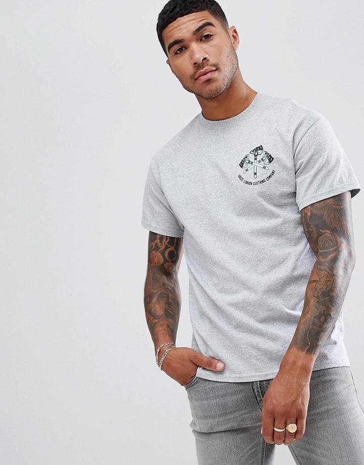 Abuze Ldn A Back Print T-shirt - Gray