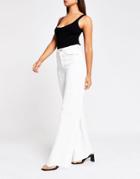 River Island Wide Leg Jeans In White